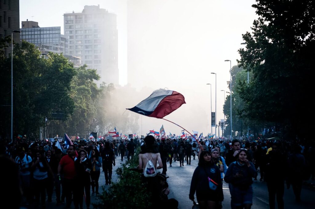 Safe protest in Santiago de Chile