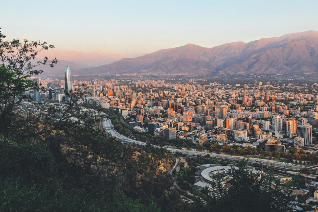 city of santiago, chile in the afternoon