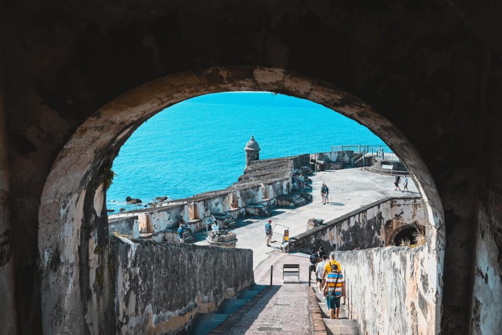 sea and old fortress in puerto rico