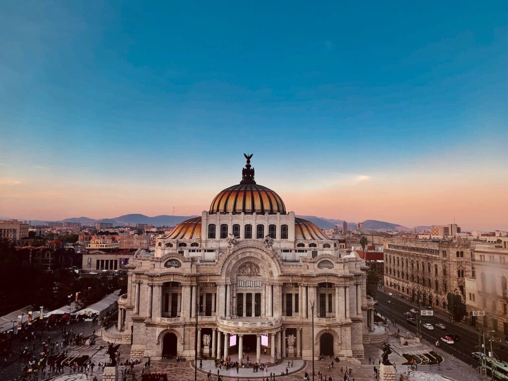 mexico city at sunset
